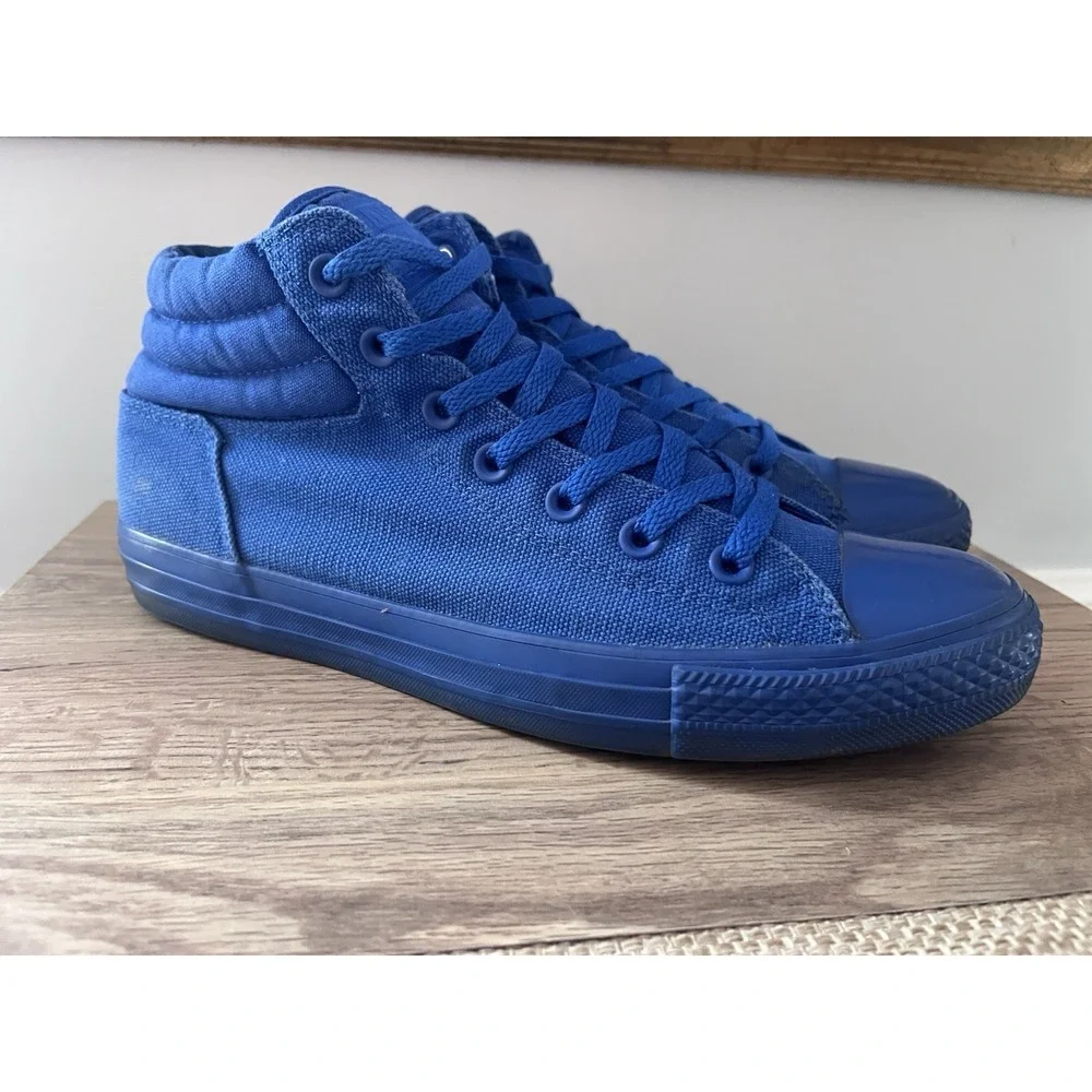 Converse All Star Mens 9 Men Royal Blue Mid Top Chuck Taylor All Over Blue M1